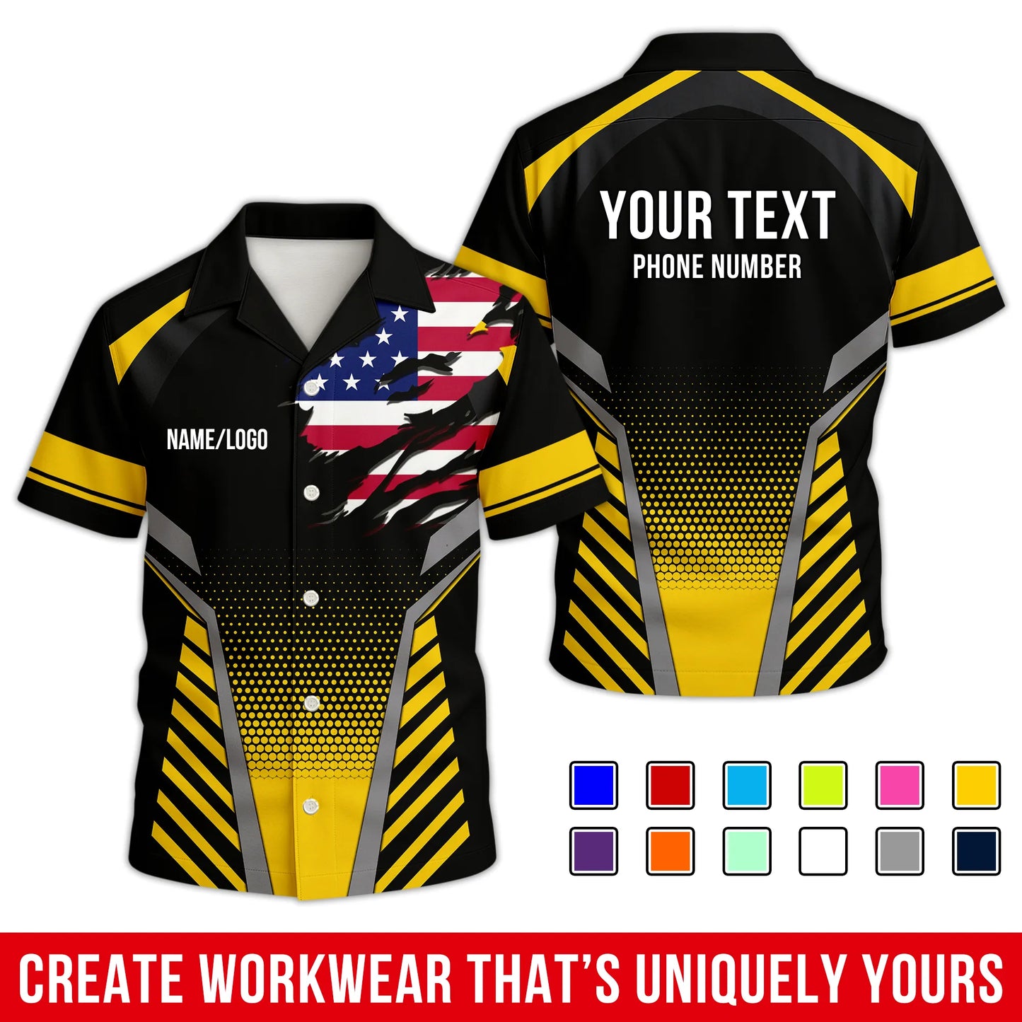 Personalized Team Hawaiian Shirt ā Custom Logo Work Shirt