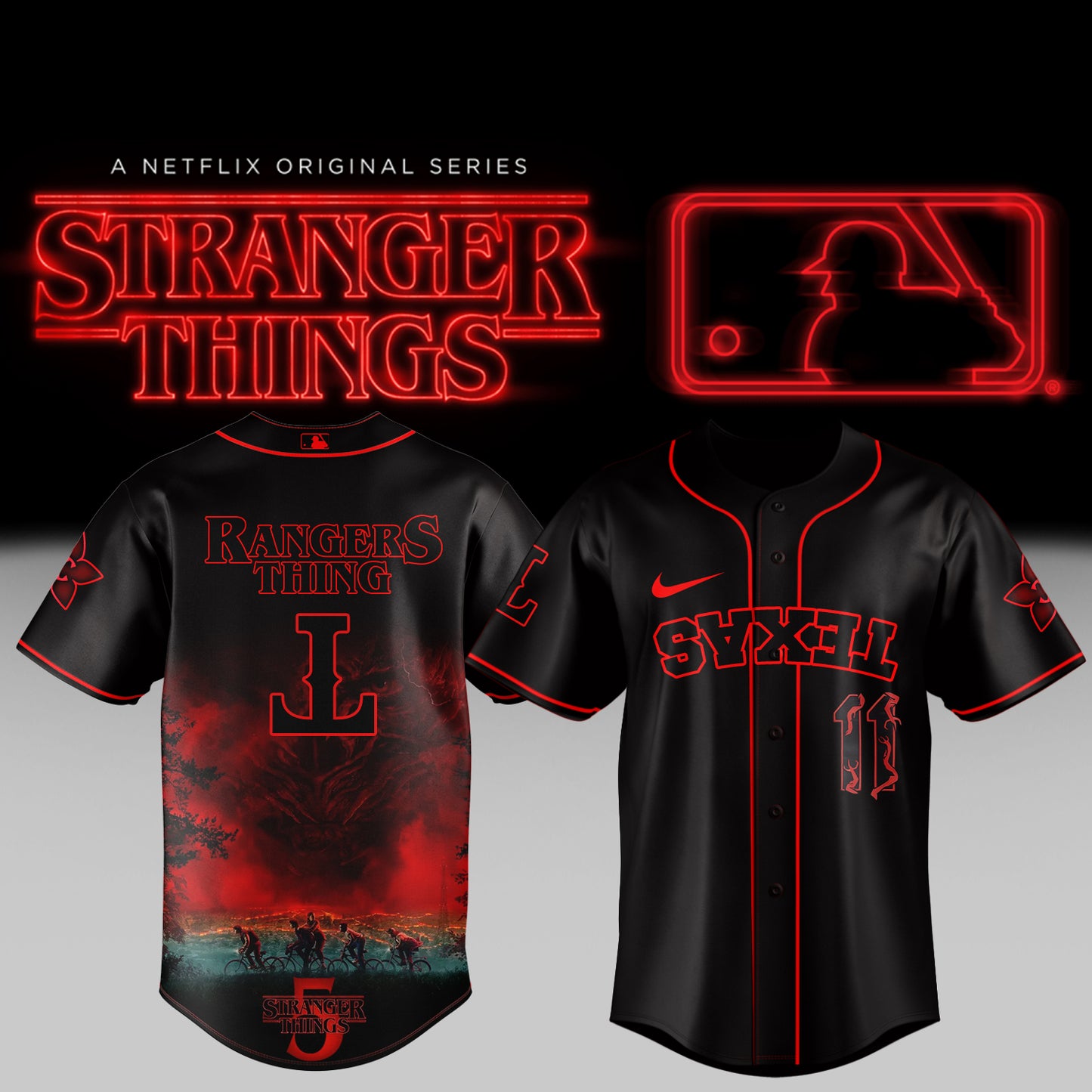 ,Texas Rangers _ Stranger Things Jersey 2025