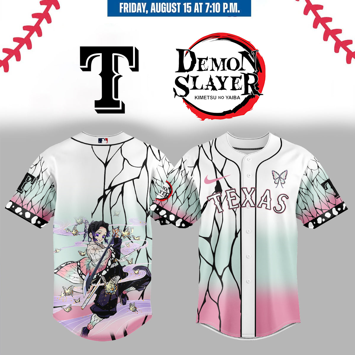 ,,,Texas Rangers _ Limited Edition Demon Slayer Jersey 2025