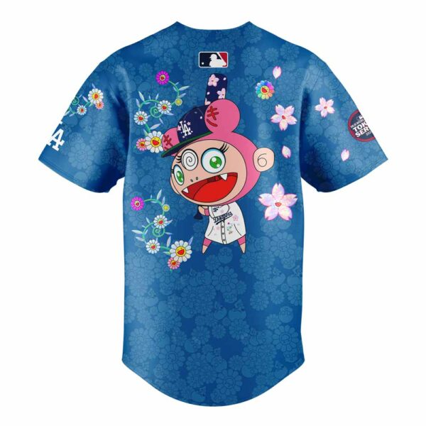 .Takashi Murakami x Dodgers World Tour Tokyo Series Blue Jersey