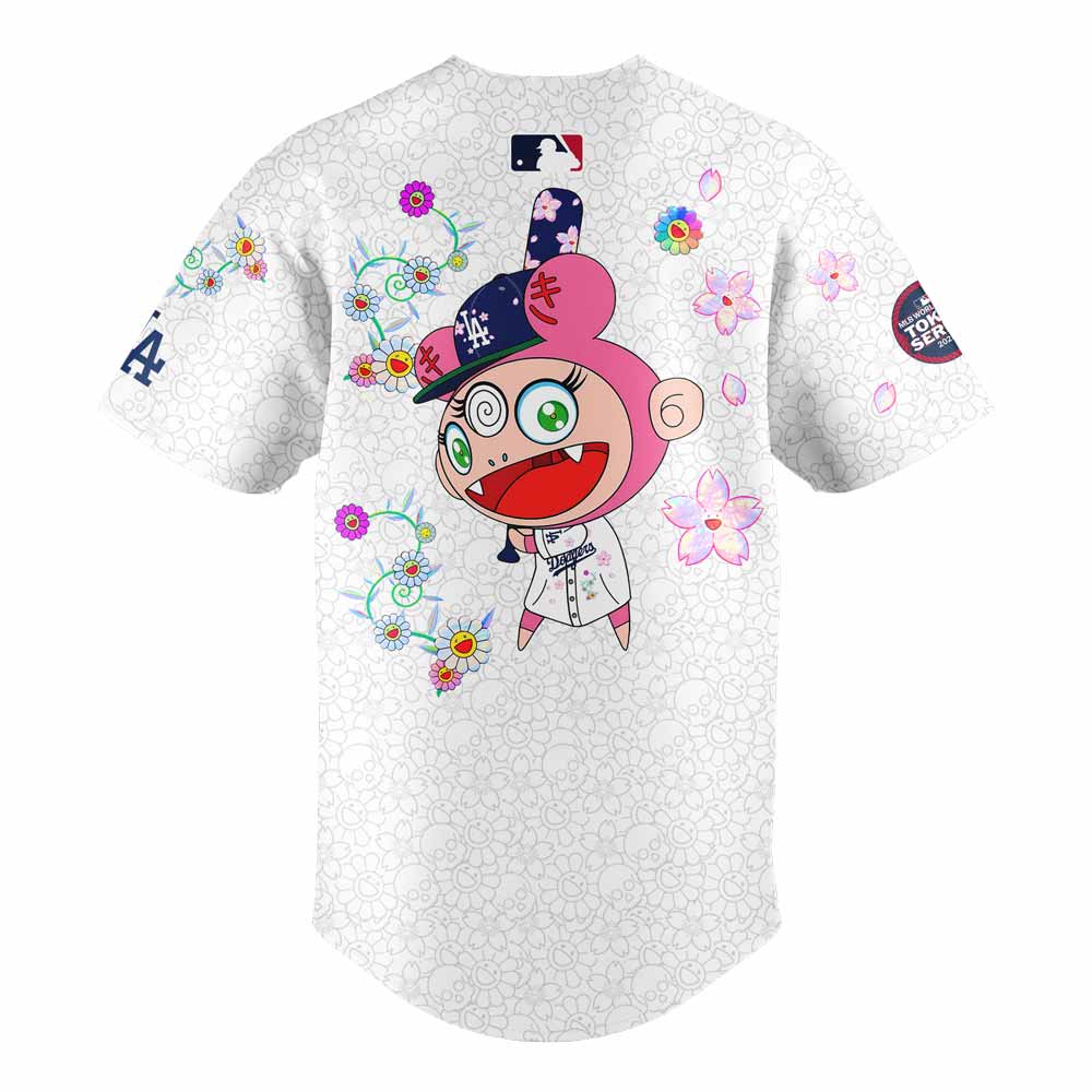 .Takashi Murakami x Dodgers World Tour Tokyo Series White Jersey