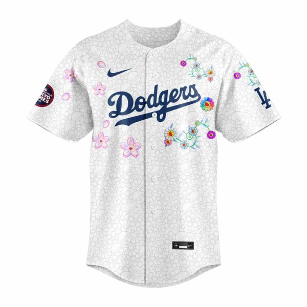 .Takashi Murakami x Dodgers World Tour Tokyo Series White Jersey