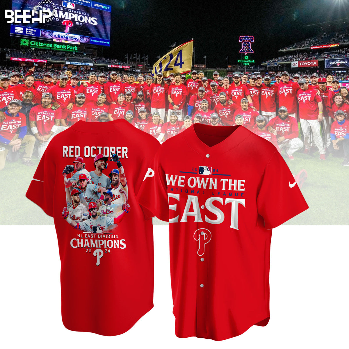 ..Philadelphia Phillies 2024 NL East Division Champions Shirt