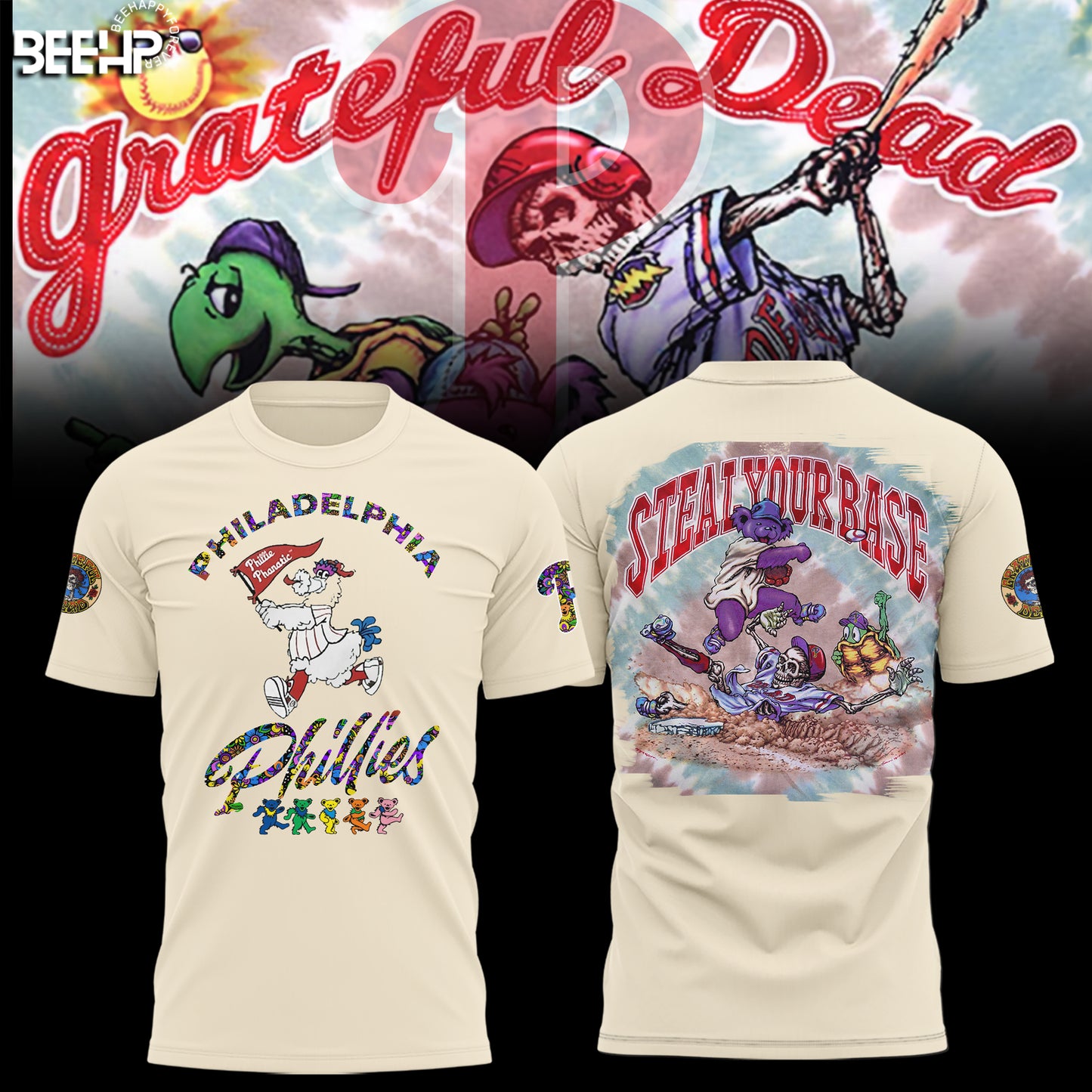 _.Philadelphia Phillies Grateful Dead Night Hoodie V3