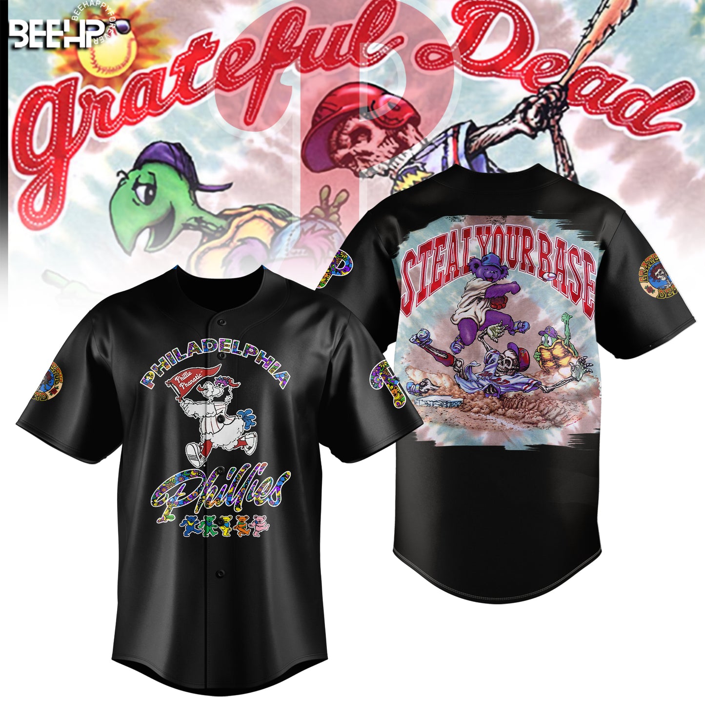 _.Philadelphia Phillies Grateful Dead Night Hoodie V3