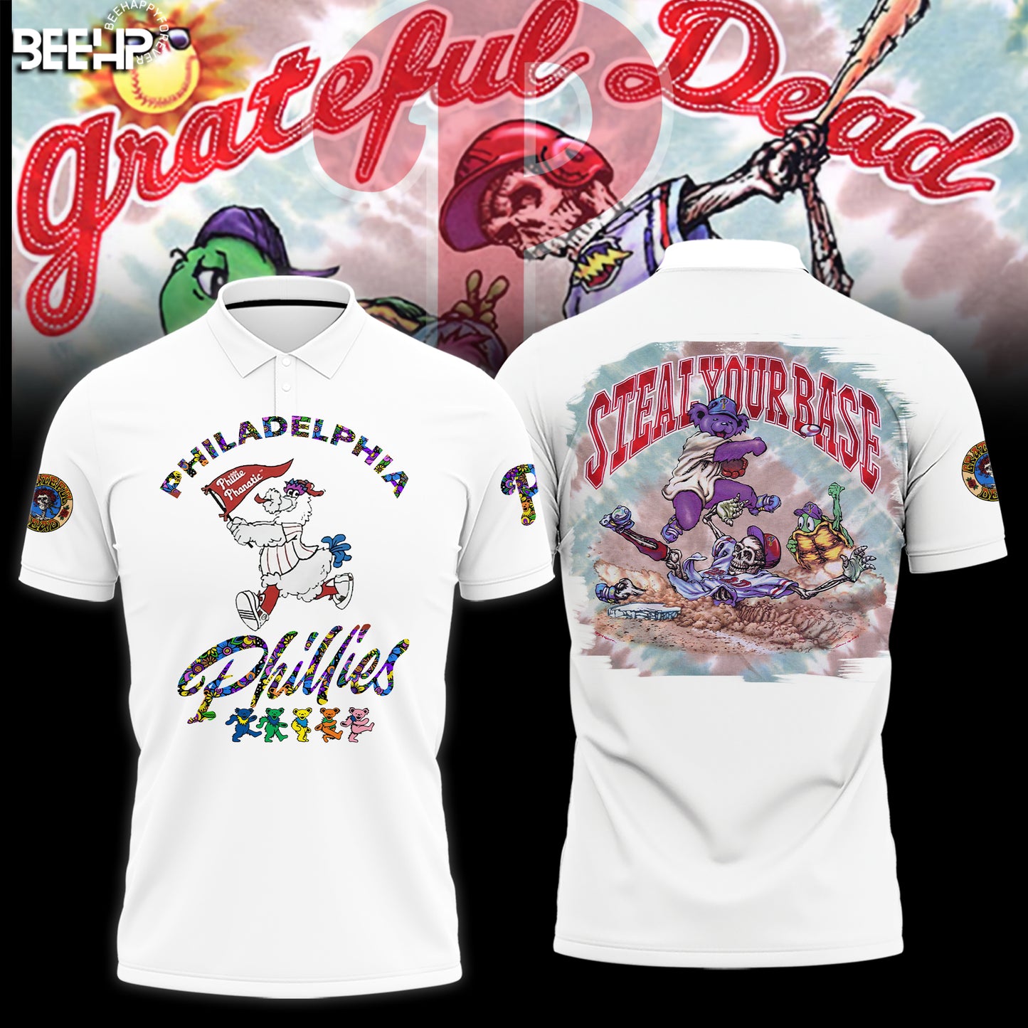 _.Philadelphia Phillies Grateful Dead Night Hoodie V3