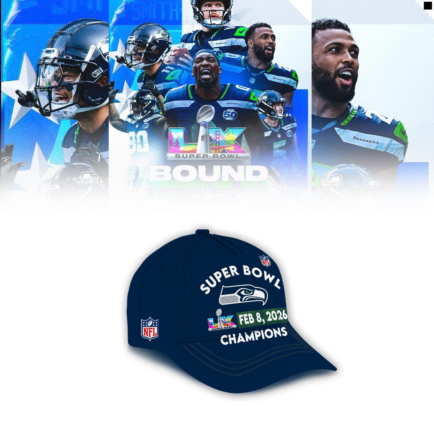 Seattle Seahawks Super Bowl LX Champions Limited Edition Sweatshirt