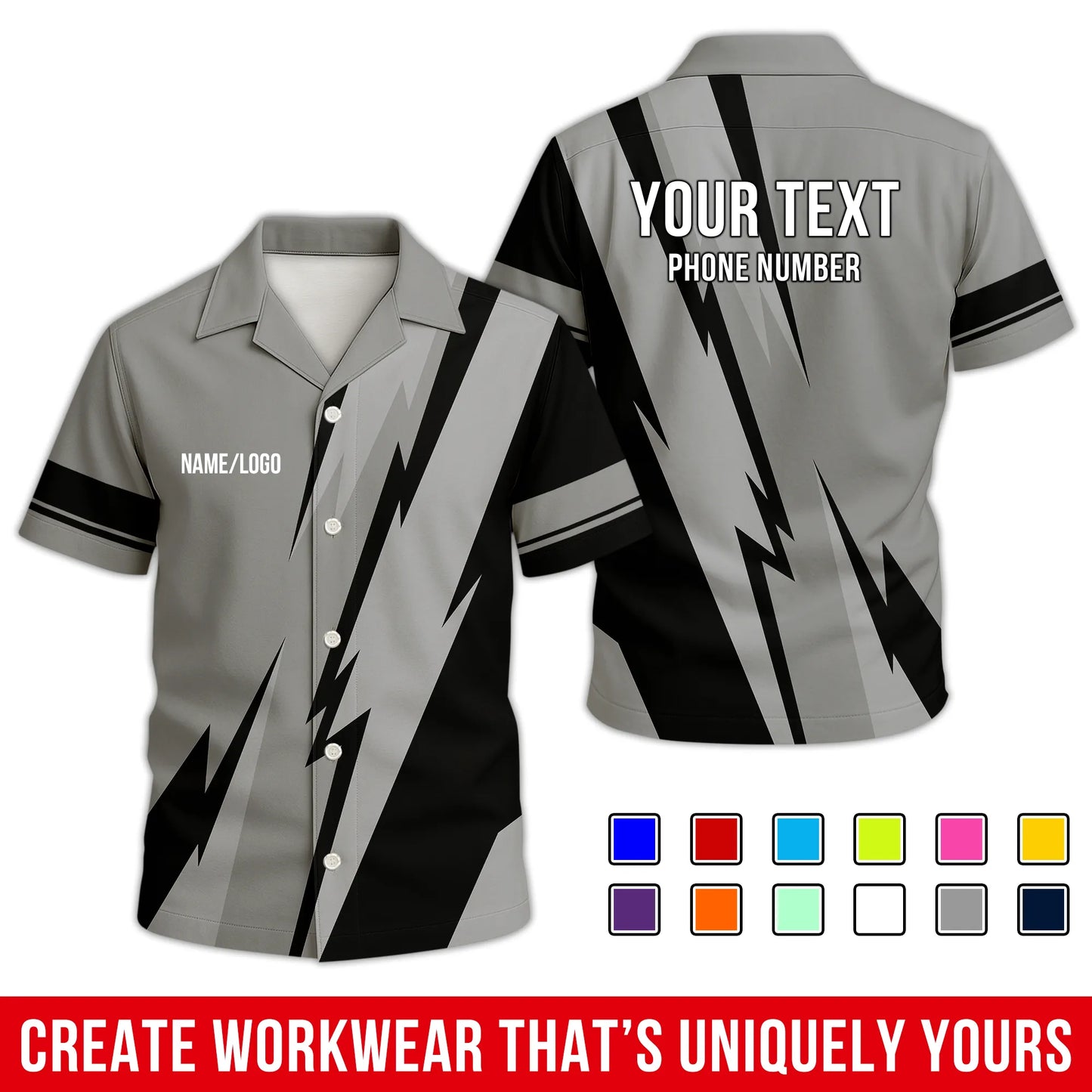 Personalized Team Hawaiian Shirt ā Custom Logo Work Shirt
