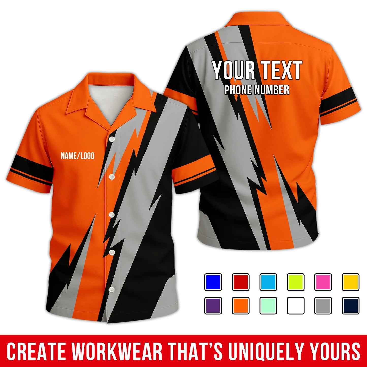 Personalized Team Hawaiian Shirt ā Custom Logo Work Shirt