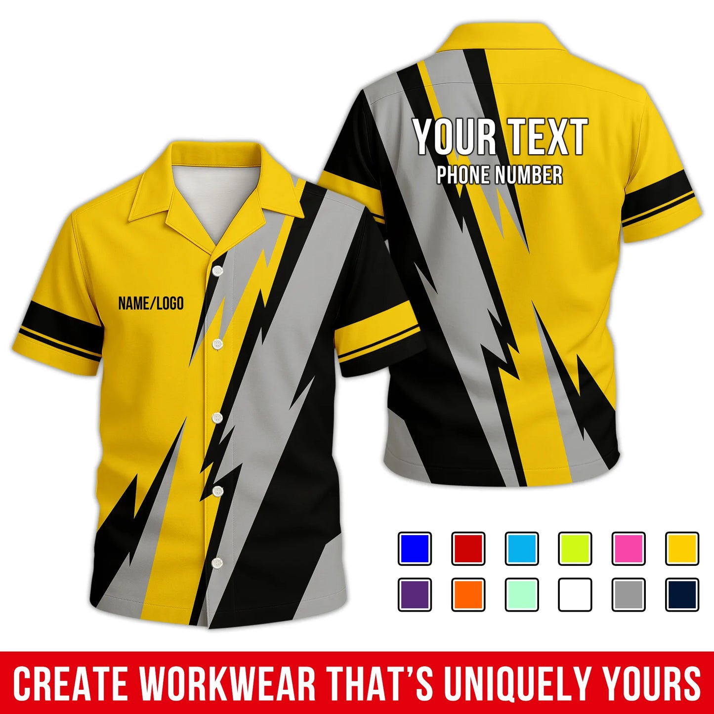 Personalized Team Hawaiian Shirt ā Custom Logo Work Shirt