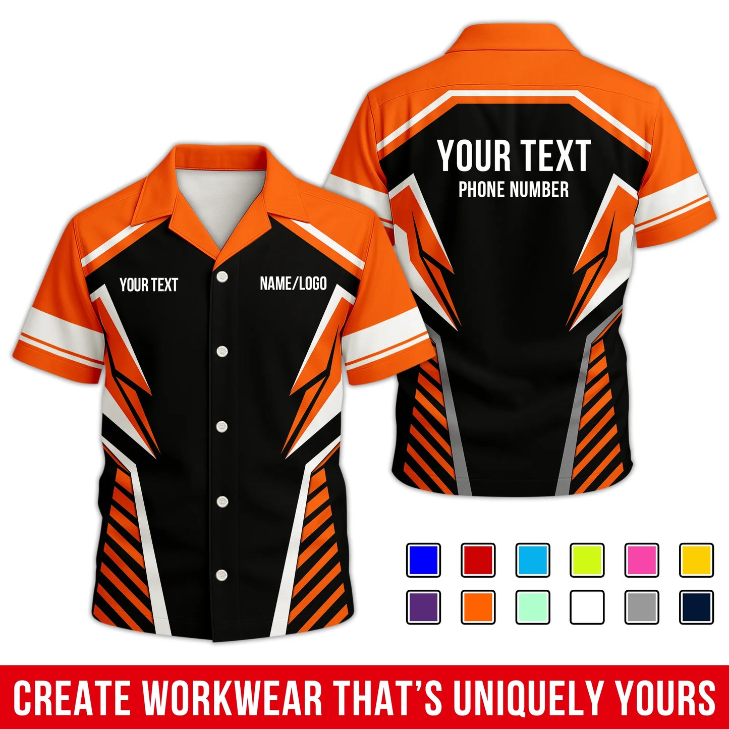 Personalized Team Hawaiian Shirt ā Custom Logo Work Shirt