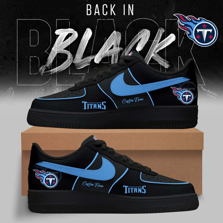 Tennessee Titans Back in Black Limited Edition AF1 Sneakers