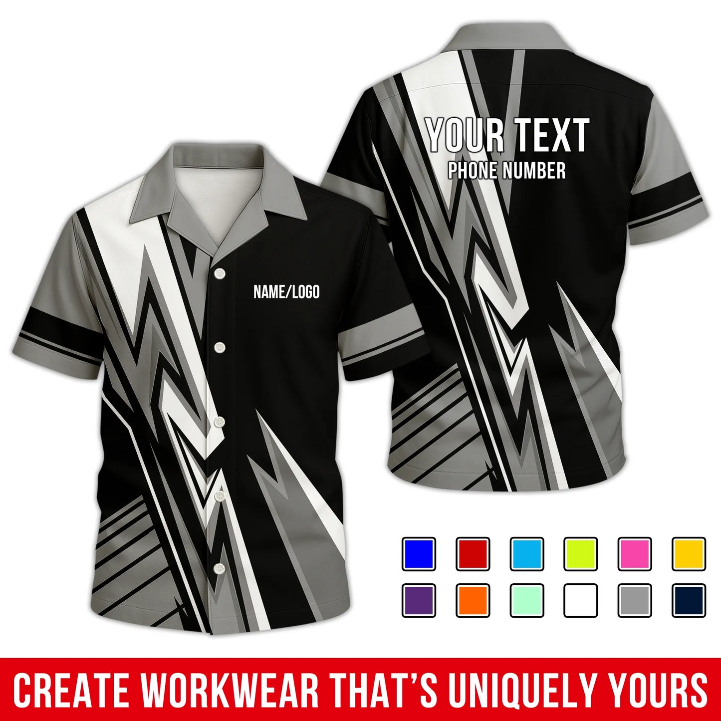 Personalized Team Hawaiian Shirt ā Custom Logo Work Shirt