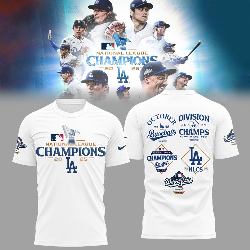 Los Angeles Dodgers NATIONAL LEAGUE CHAMPIONS 2025 T-shirt