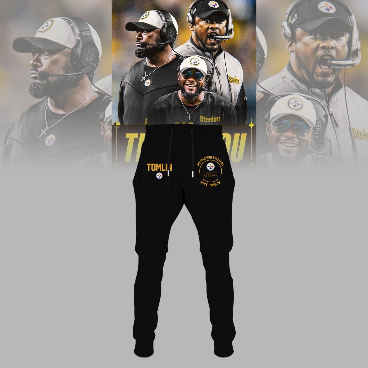 Pittsburgh Steelers Thank you Coach Mike Tomlin Limited Edition Combo Hoodie