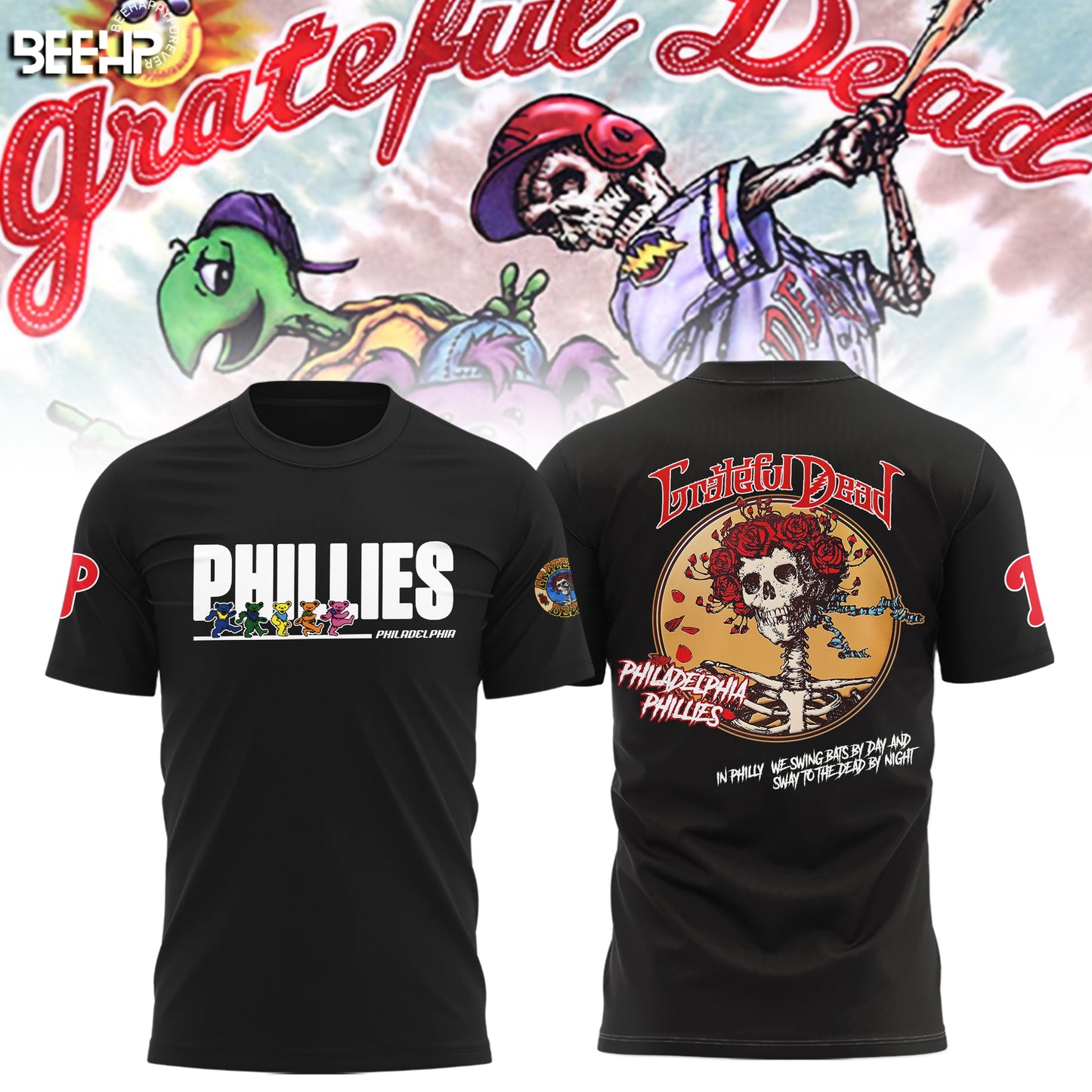 _.Philadelphia Phillies Grateful Dead Night Hoodie V2