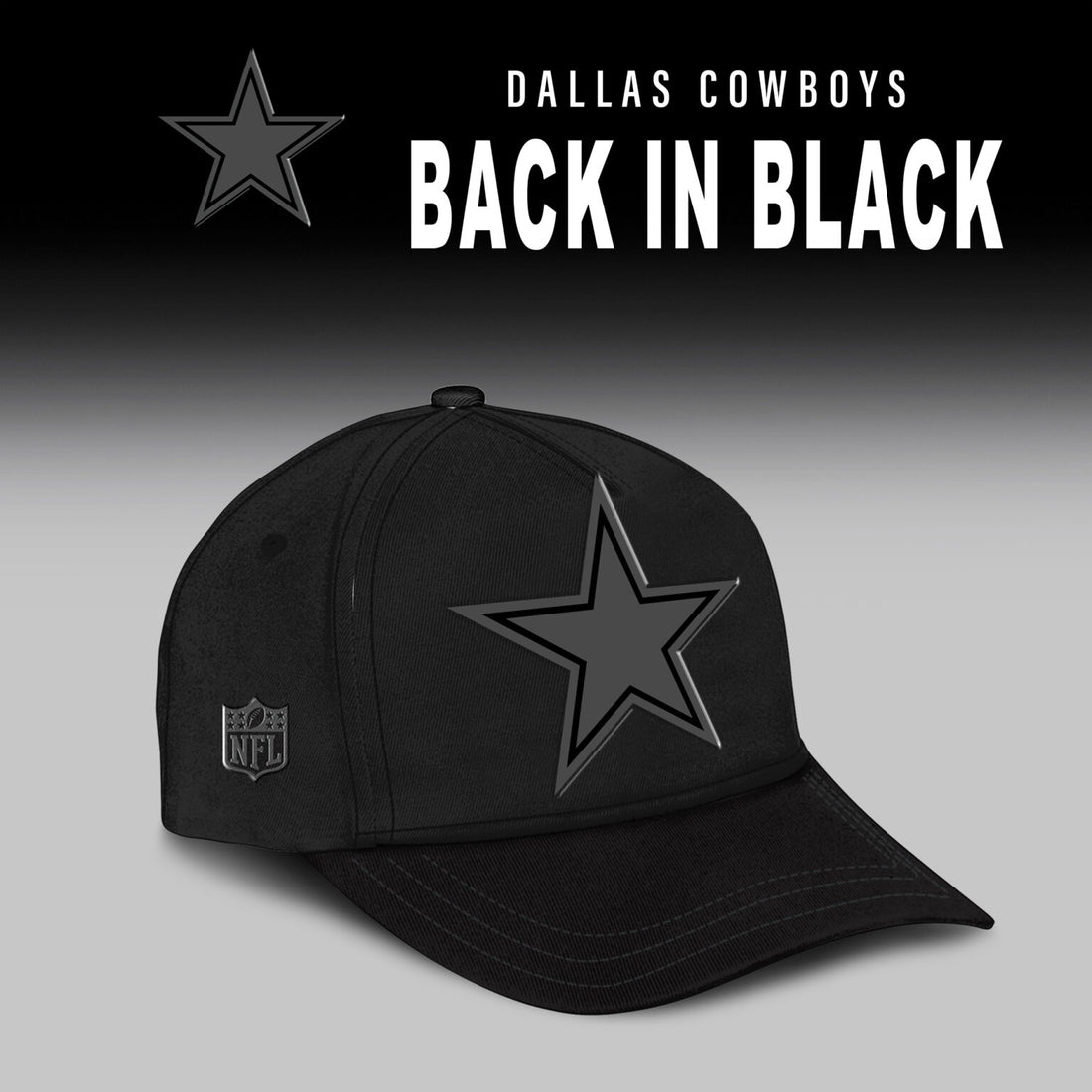 Dallas Cowboys 2025 Back In Black Limited Edition Combo T-Shirt