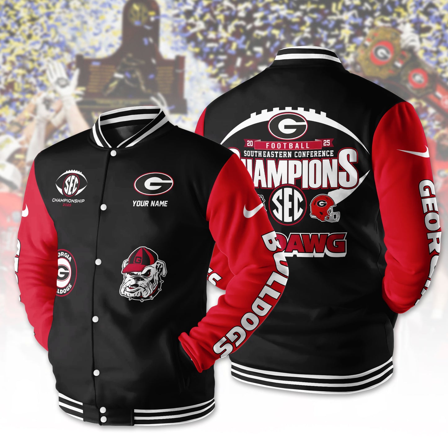 Georgia Bulldogs Premium Bomber Jacket - 2025 SEC Champions Editions