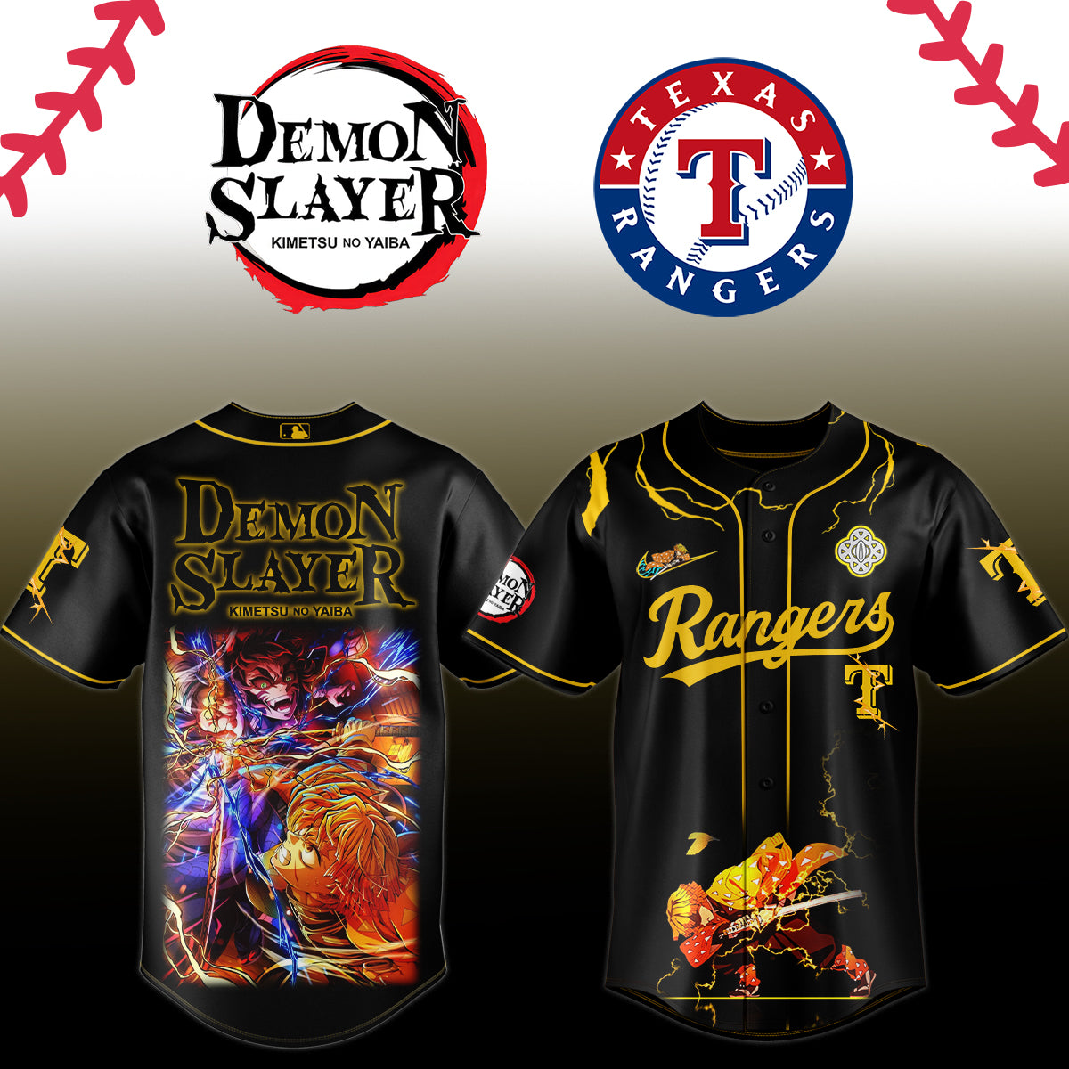 _,Texas Rangers _ Demon Slayer Jersey