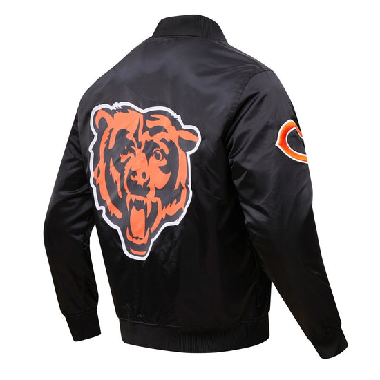 "FREE SHIPPING" - CHICAGO BEARS BIG LOGO MEN'S SATIN Black 3D Printed Bomber