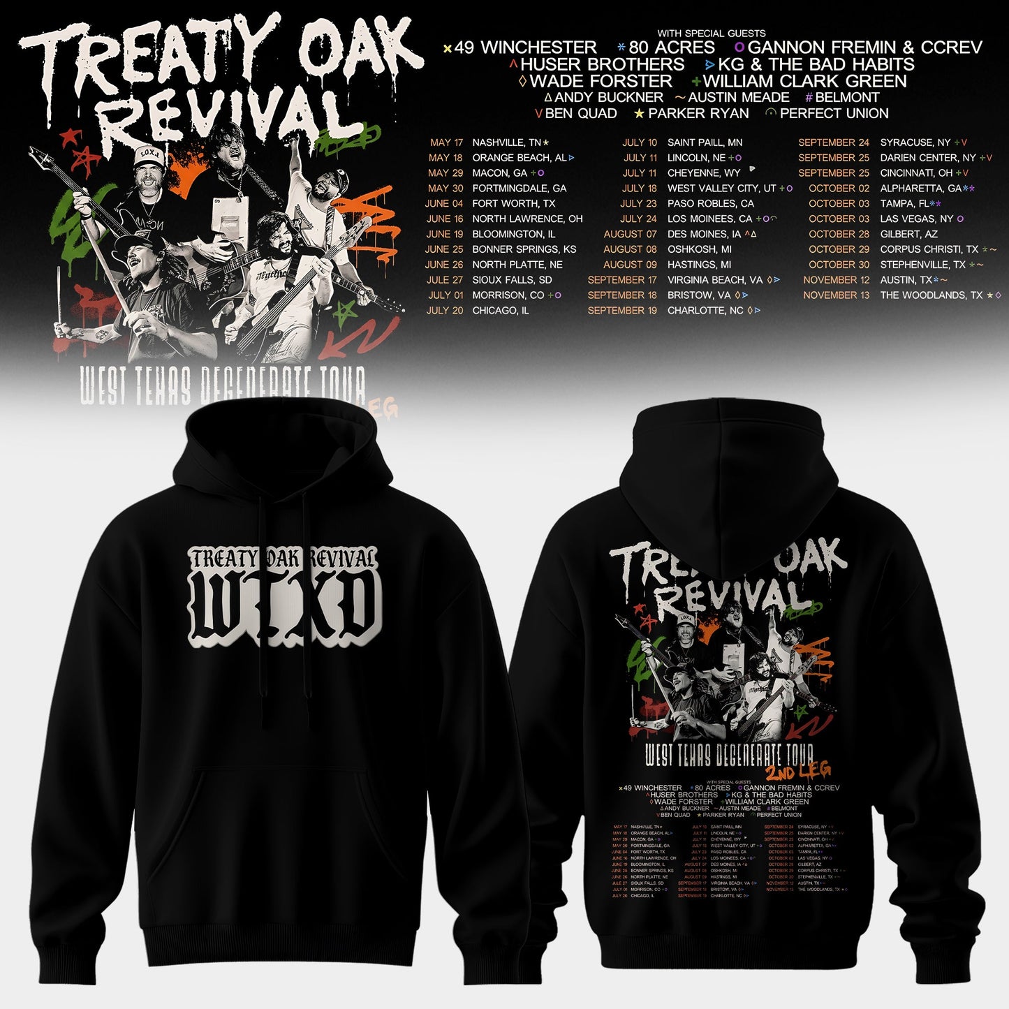 Treaty Oak Revival – West Texas Degenerate Tour! Hoodie