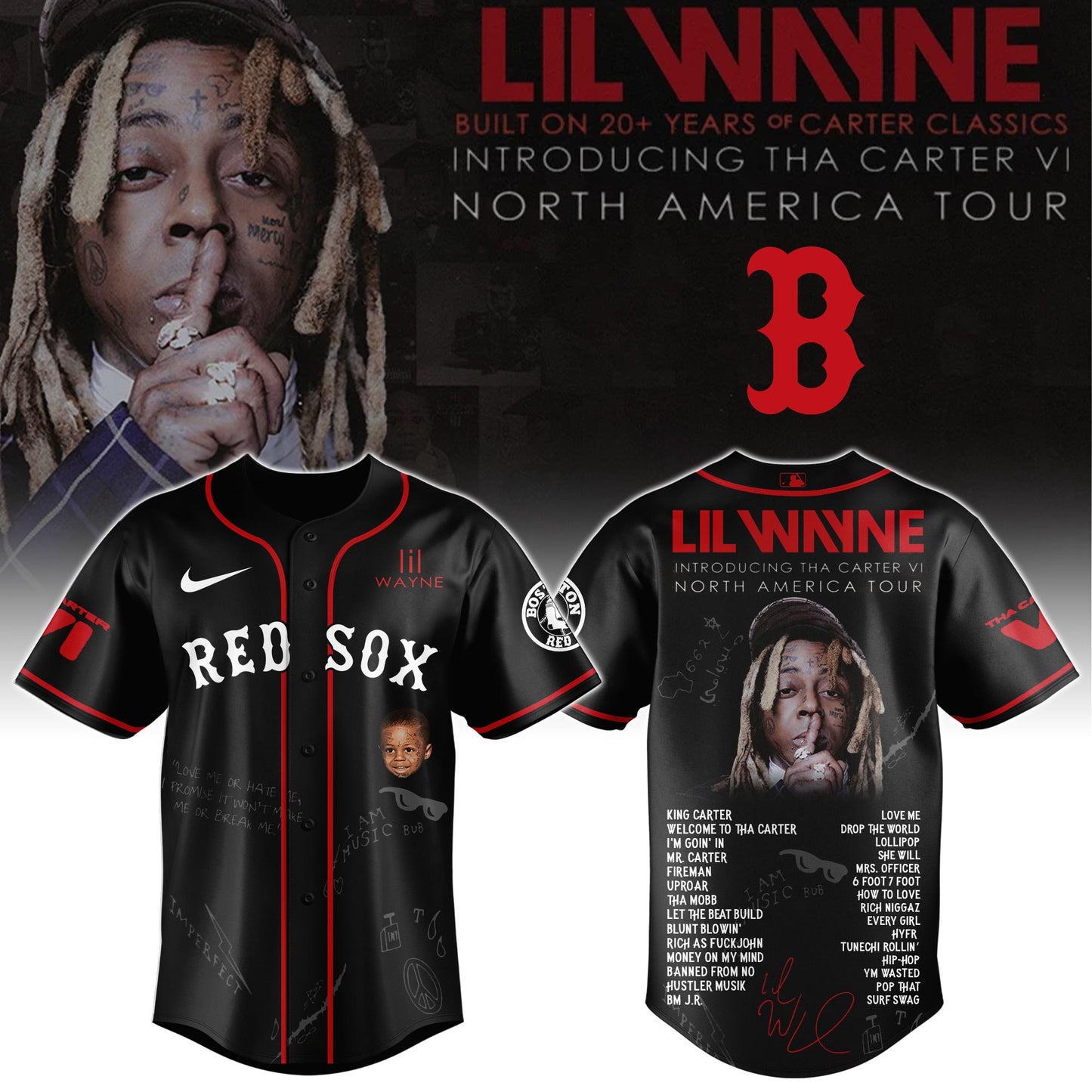 .BOS Special Lil Wayne "Tha Carter VI" Tour Limited Edition Jersey
