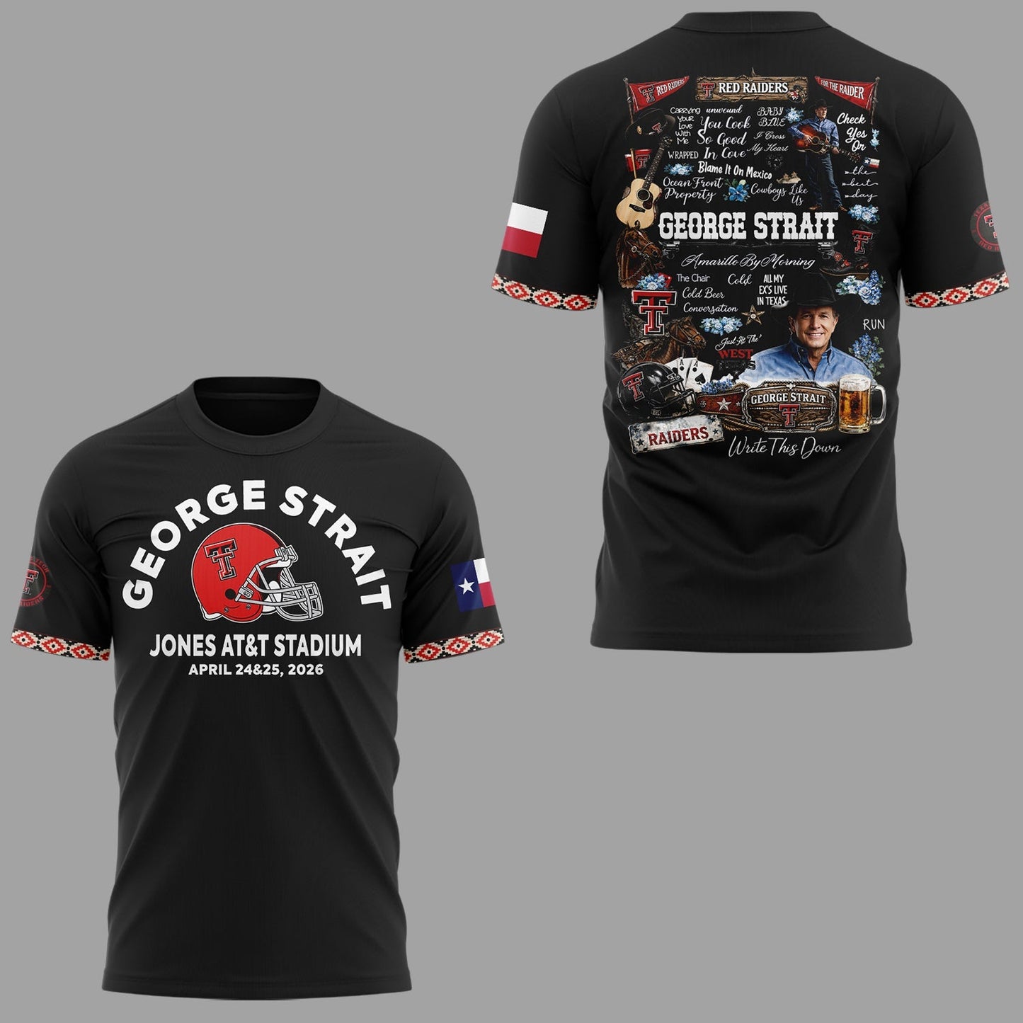G.Strait 2026 “One Last Ride” tour at Lubbock’s Jones AT&T Stadium 🤠🎸⚔️ Shirt