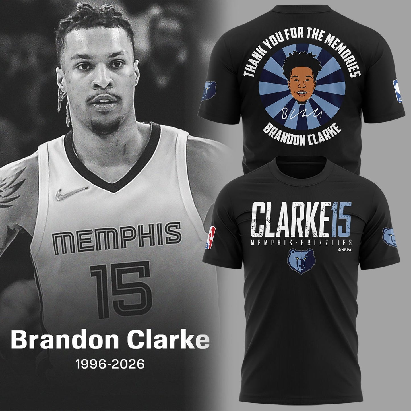 “Thank you for the Memories-Brandon Clarke” Shirt