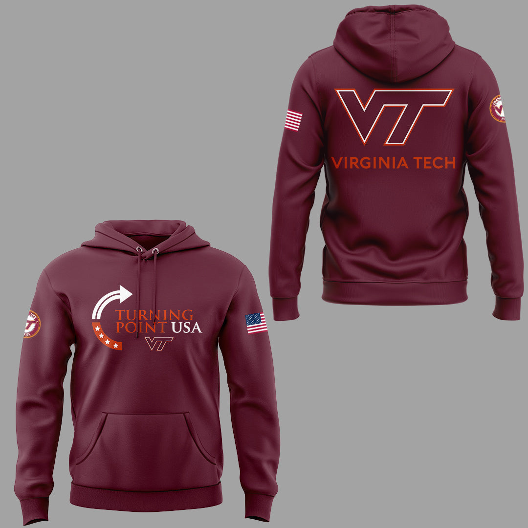 Limited Edition Virginia Tech x Turning Point USA 2025 Hoodie