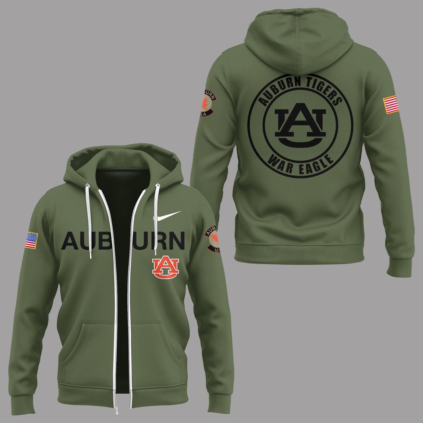 Limited Edition Auburn Veteran Zip Hoodie