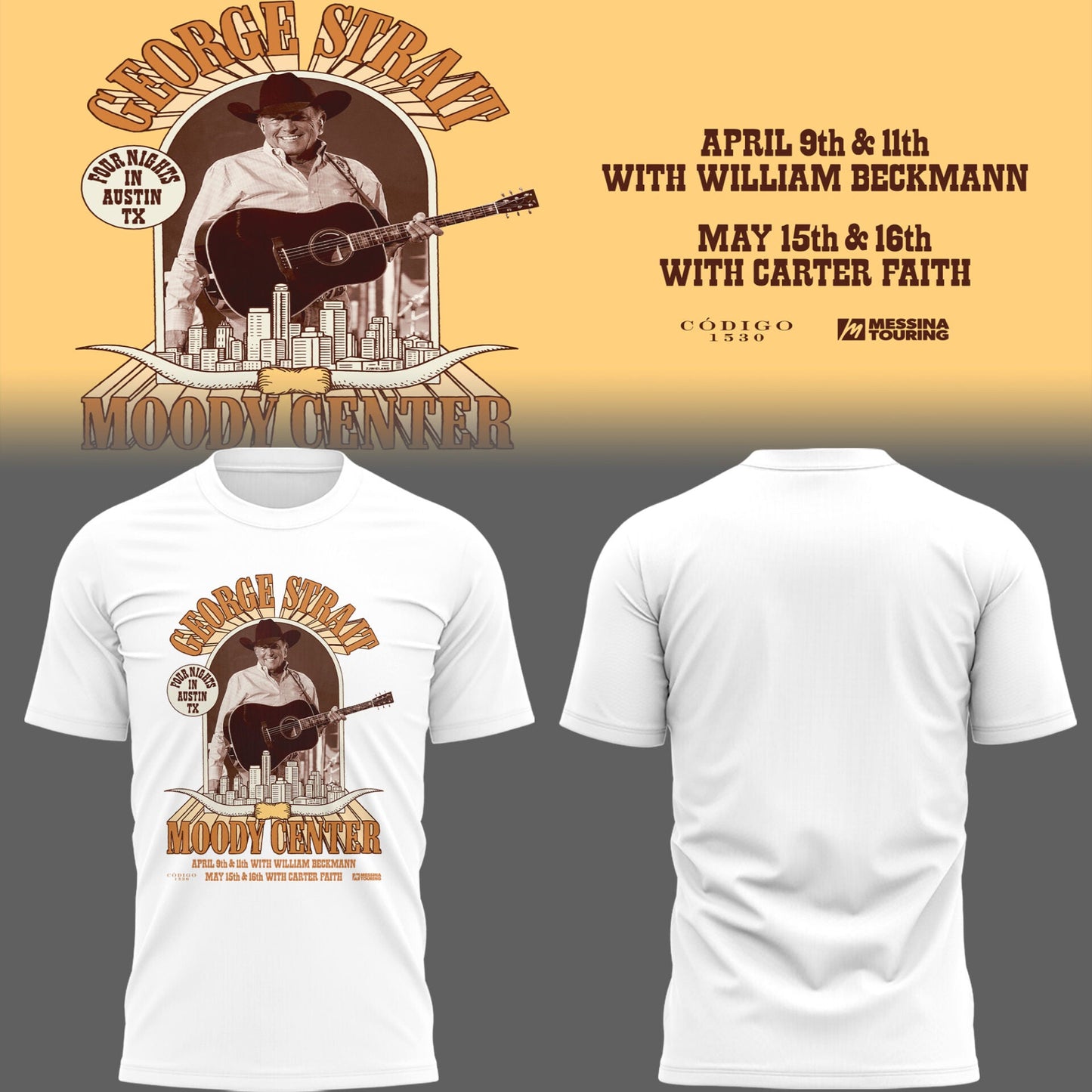 G.Strait returns to Moody Center on April 9 & 11 TShirt