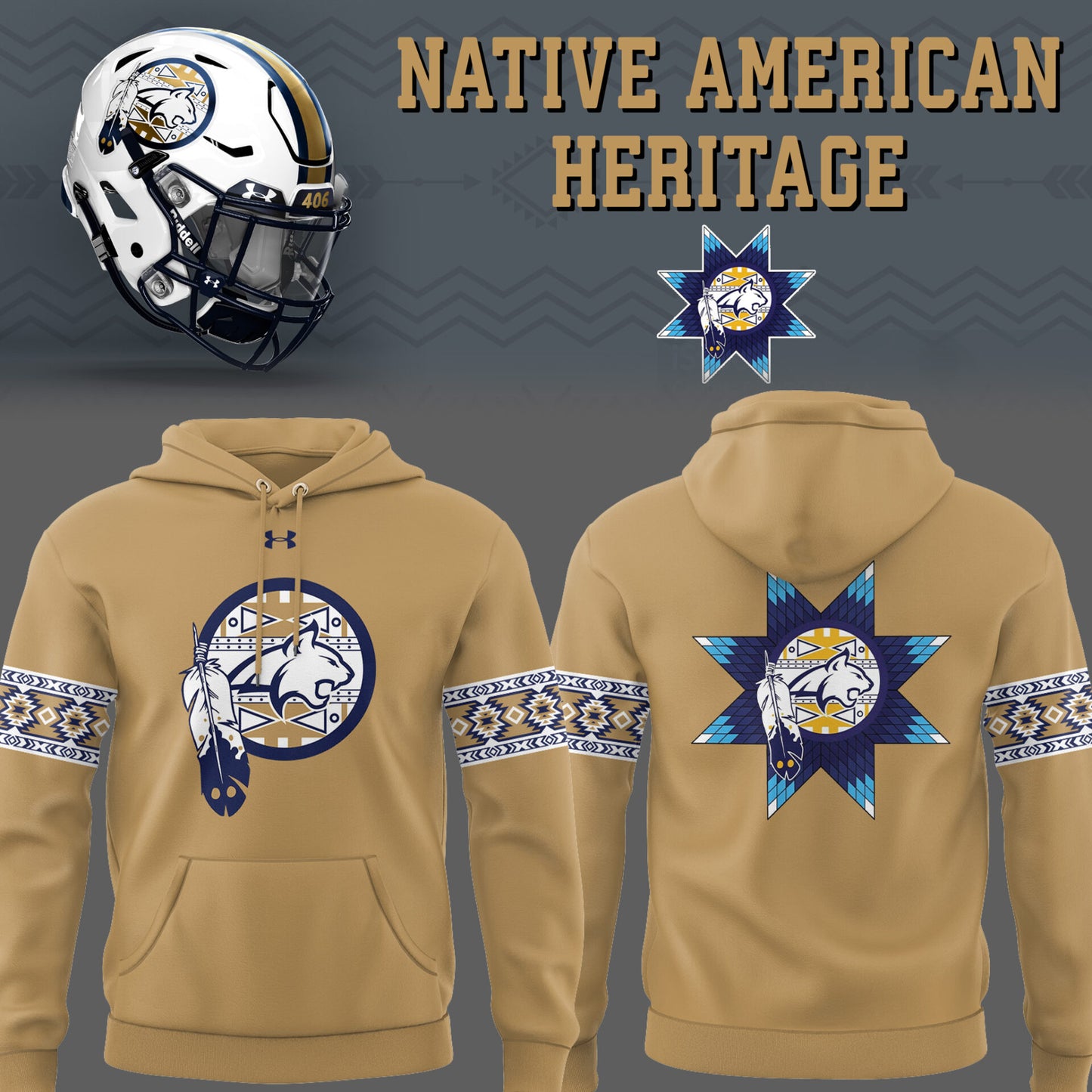 Limited Edition Montana State Football Native American Heritage Month Hoodie-PU25102310