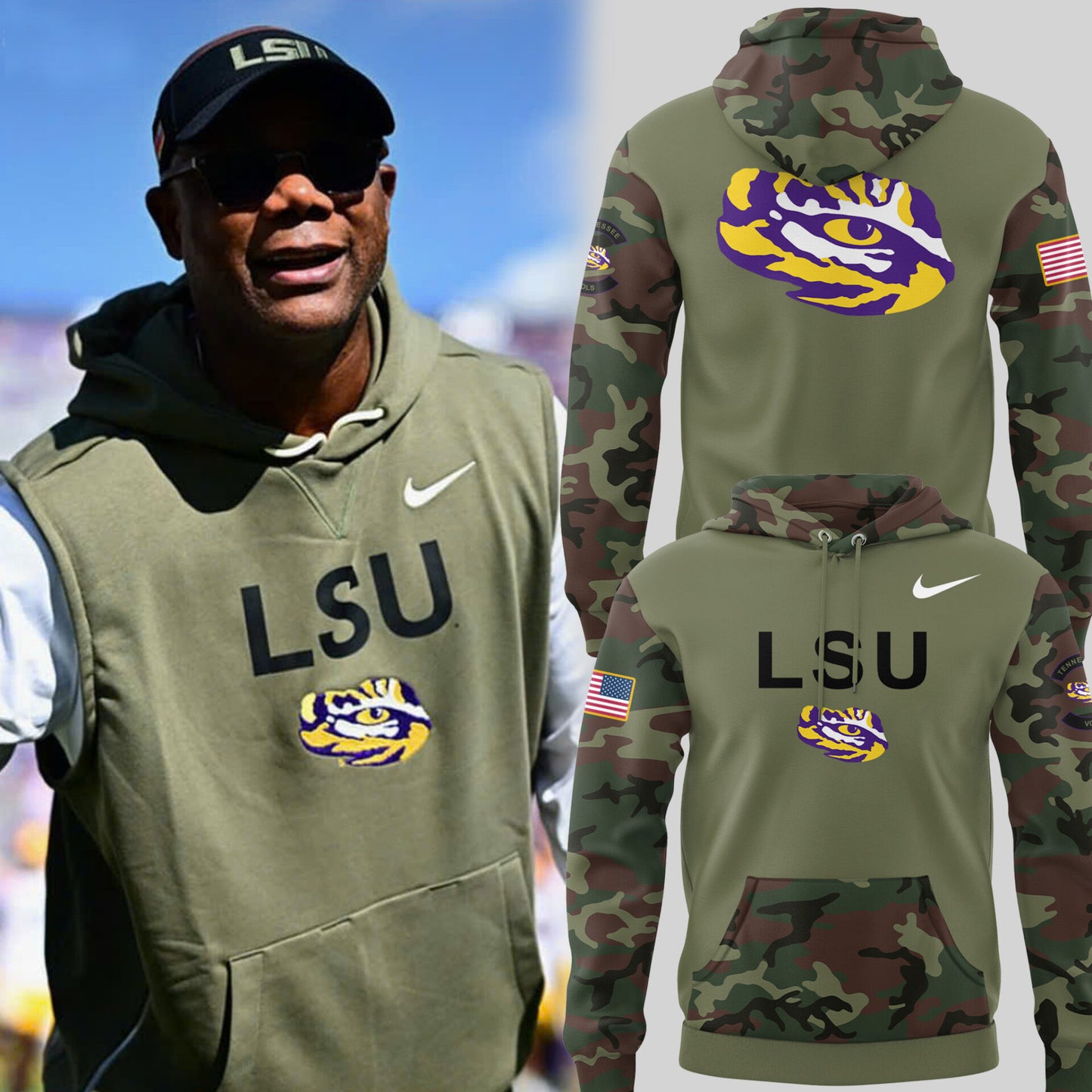Limited Edition Tigers Football Military Hoodie-PU25111722