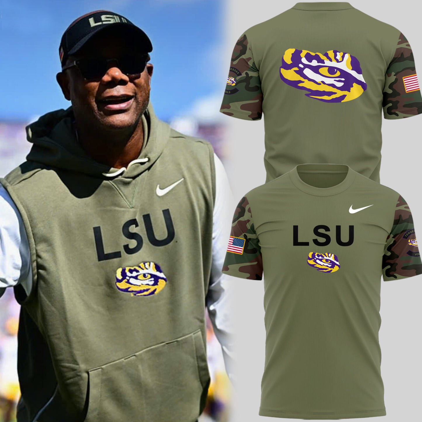 Limited Edition Tigers Football Military TShirt-PU25111723