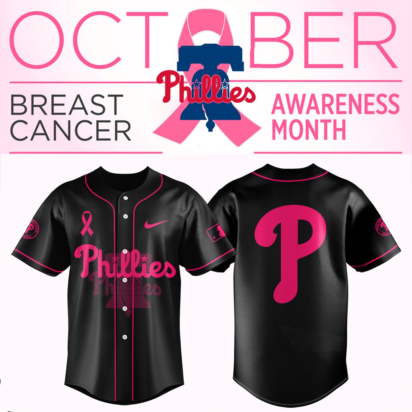 _Philadelphia Phillies - Breast cancer awareness month Shirt