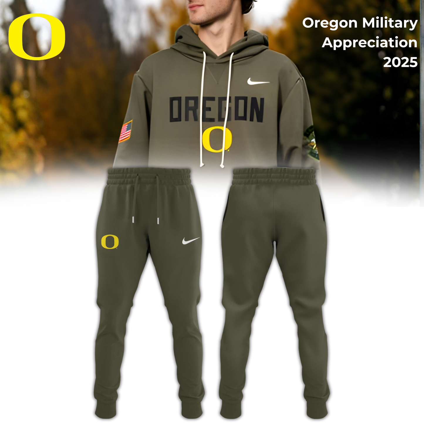 Oregon Ducks 2025 Military Appreciation Limited Edition Hoodie