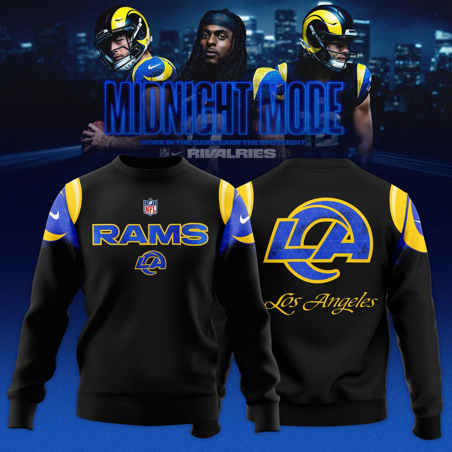_ Los Angeles Rams Midnight Blue 2025 Rivalries Special Sweatshirt