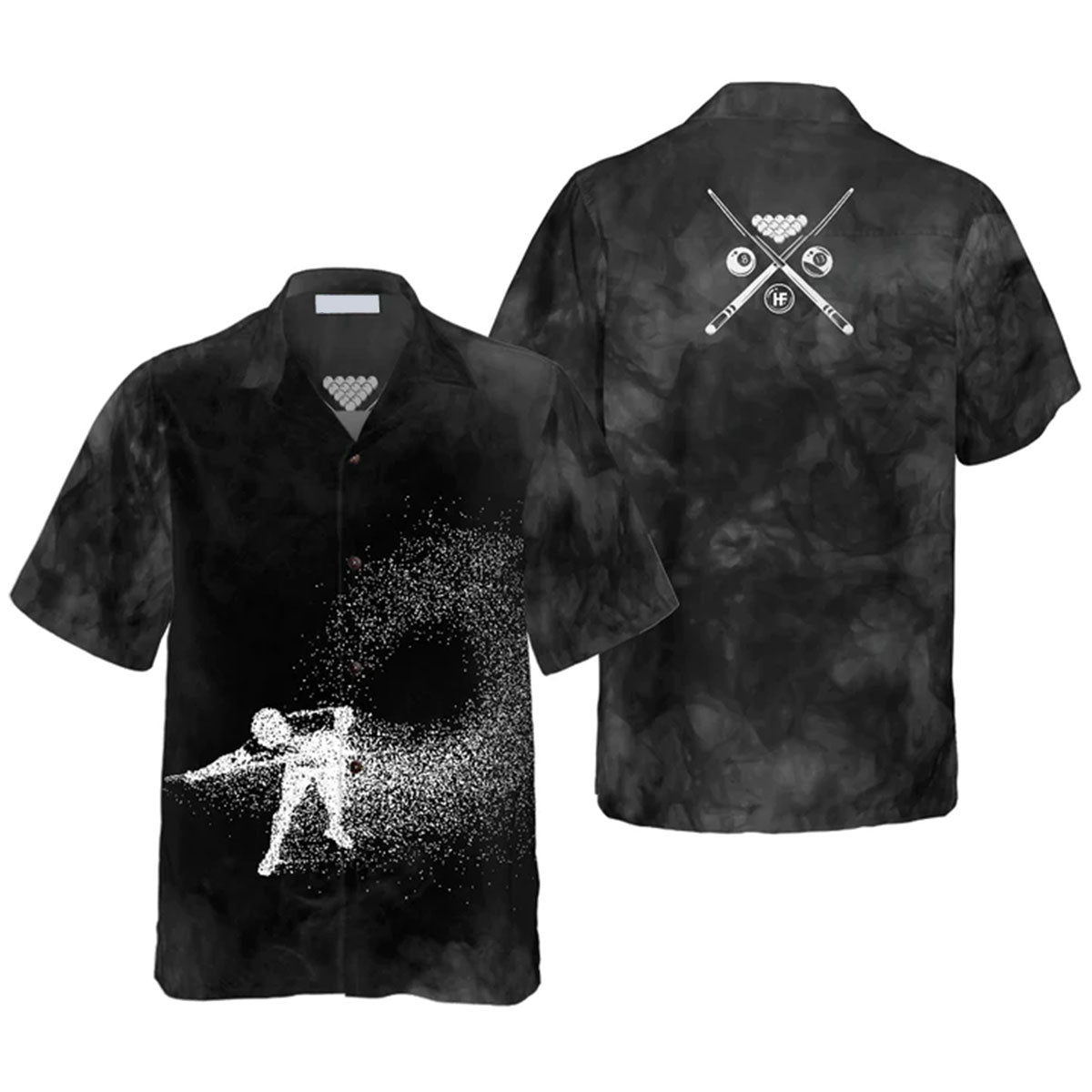 Billiard Smoke Background Hawaiian Shirt | Billiards Shirt