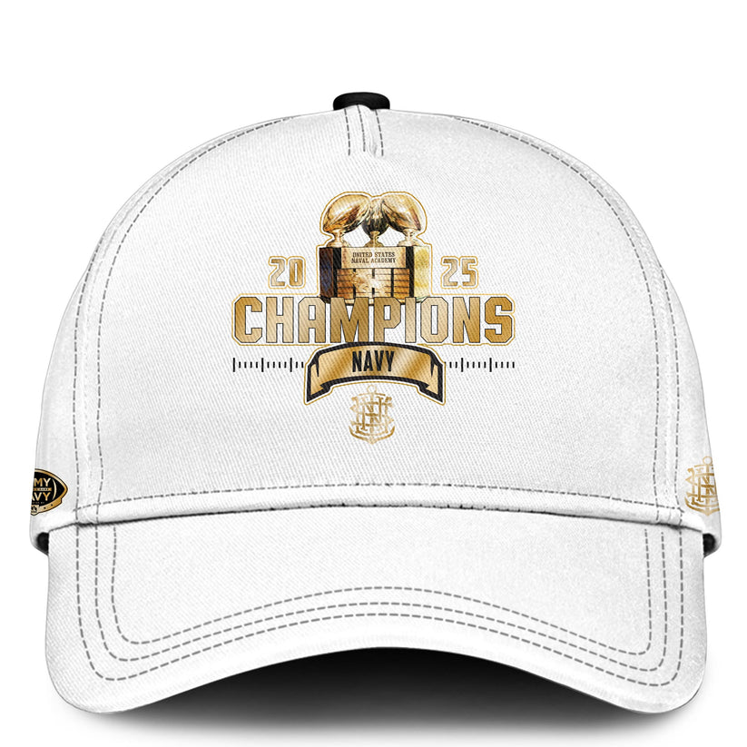 Navy Midshipmen – Back-to-Back CIC Trophy Champions 2025 Combo T-Shirt
