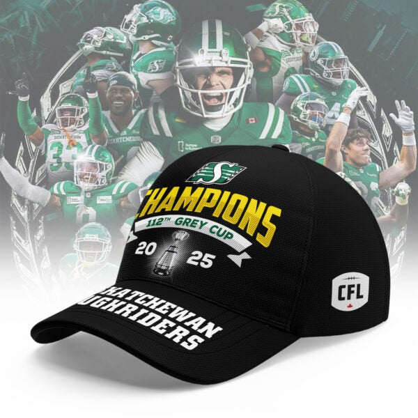Saskatchewan Roughriders 112th Grey Cup champion Black Long Sleeve