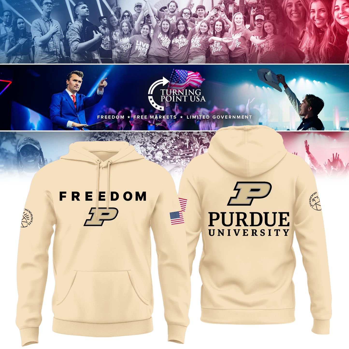 Purdue University x Turning Point USA Hoodie