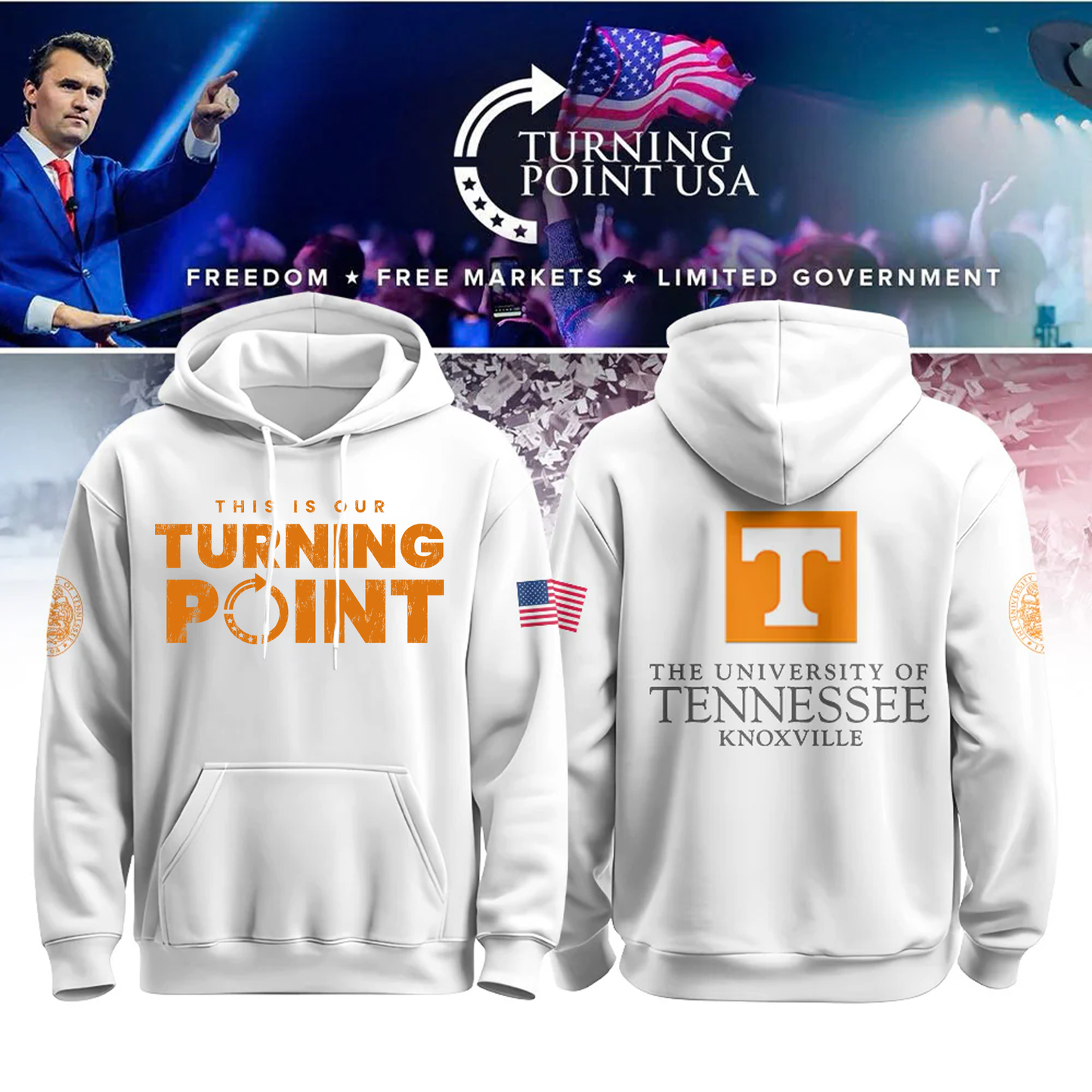Limited Edition University of Tennessee, Knoxville x Turning Point USA Hoodie