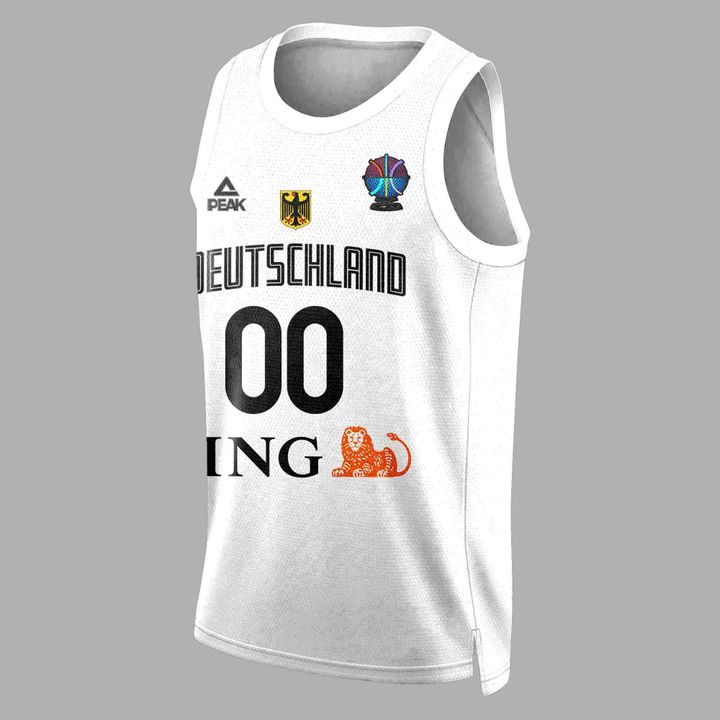 White Germany Basketball Jersey