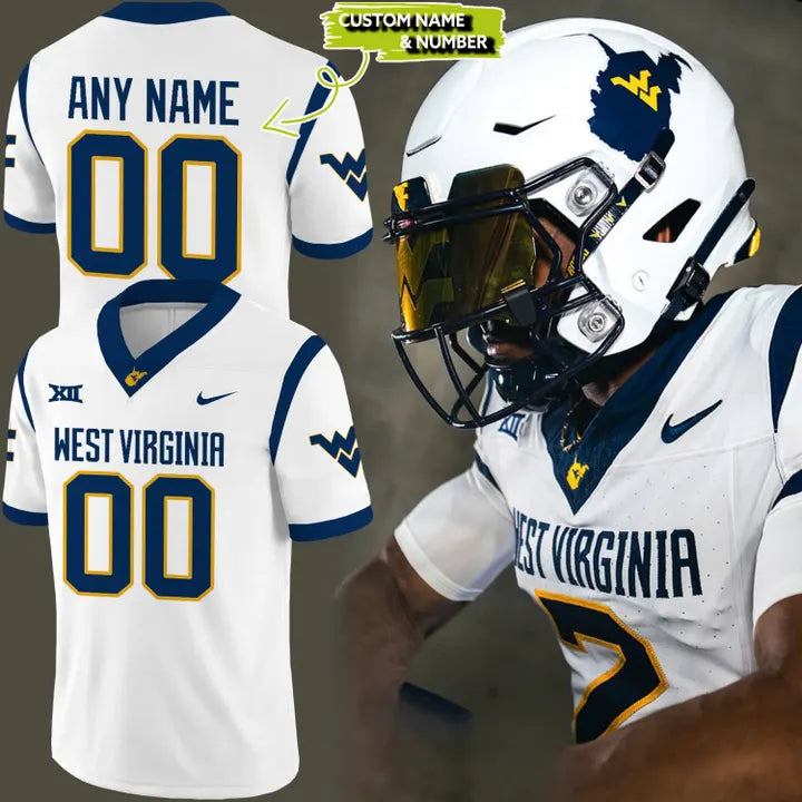 West Virginia Football ”White Out” Gameday Custom Jersey – Limited Edition