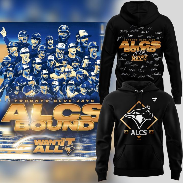 Limited Edition Youth Toronto Blue Jays Black 2025 American League Division Series Champions Locker Room hoodie