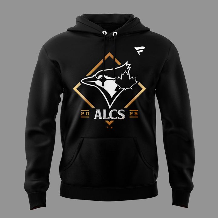 Limited Edition Youth Toronto Blue Jays Black 2025 American League Division Series Champions Locker Room hoodie.
