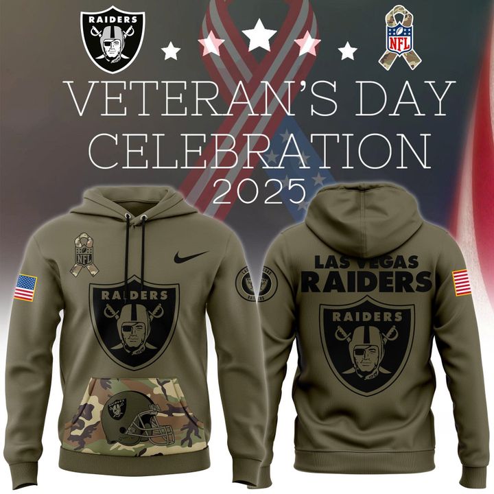 Las Vegas Raiders Camo 2025 Salute to Service Hoodie