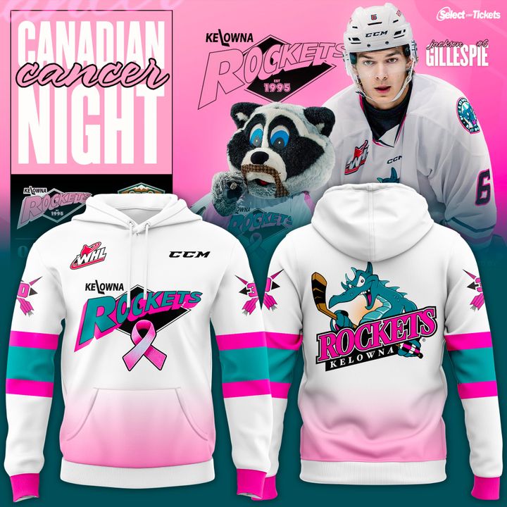 Kelowna Rockets "Paint The Rink Pink" 2025-2026 Hoodie