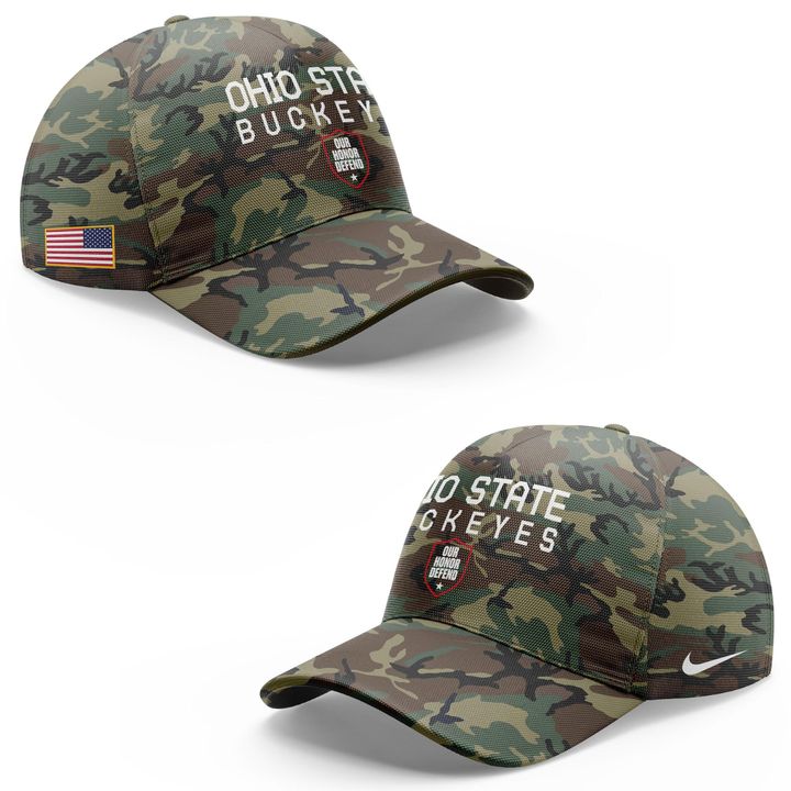 Ohio State Football Military Appreciation Camo Zip Hoodie 2025