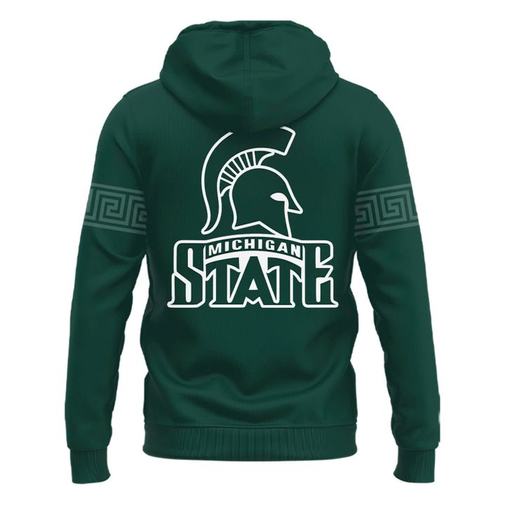 2025 Michigan State Spartans Helmet Logo EST. 1855 Uniform Hoodie
